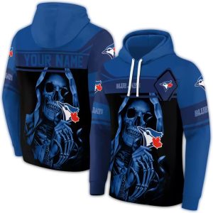 Personalized Grim Reaper Toronto Blue Jays All-Over Print Hoodie