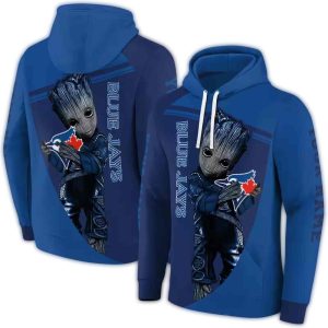 Custom Toronto Blue Jays Groot All-Over Print Hoodie For Fans