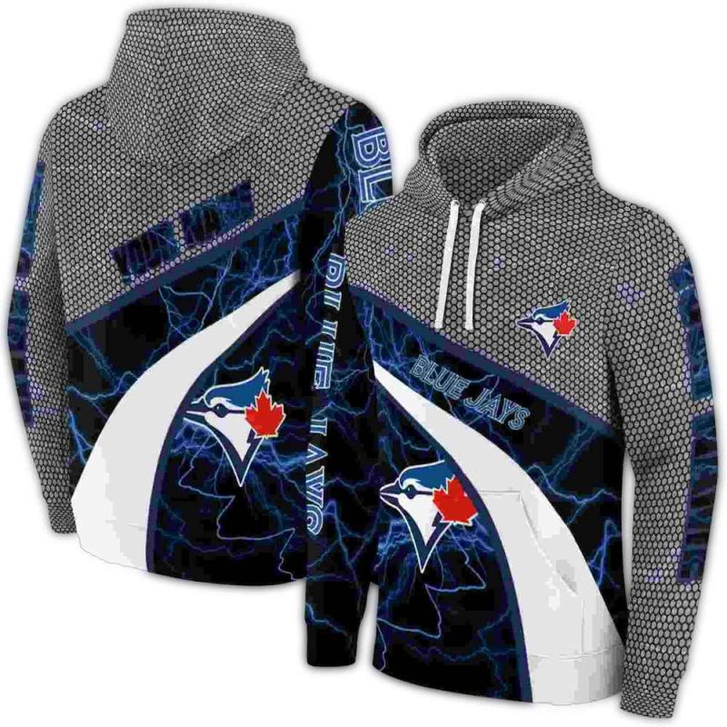 Personalized Toronto Blue Jays Hexagonal Mesh AOP Hoodie 1