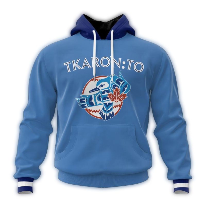 Personalized Toronto Blue Jays Indigenous AOP Hoodie 1