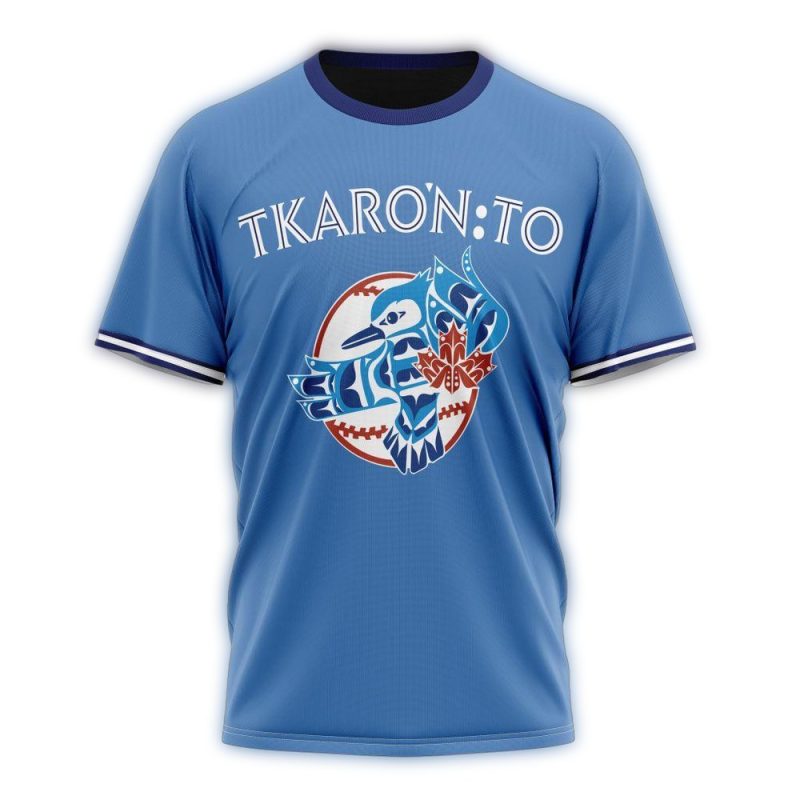 Personalized Toronto Blue Jays Indigenous AOP T Shirt 1