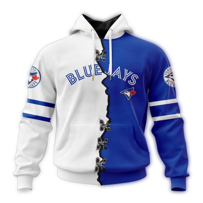 Personalized Toronto Blue Jays Mix Jersey AOP Hoodie 1