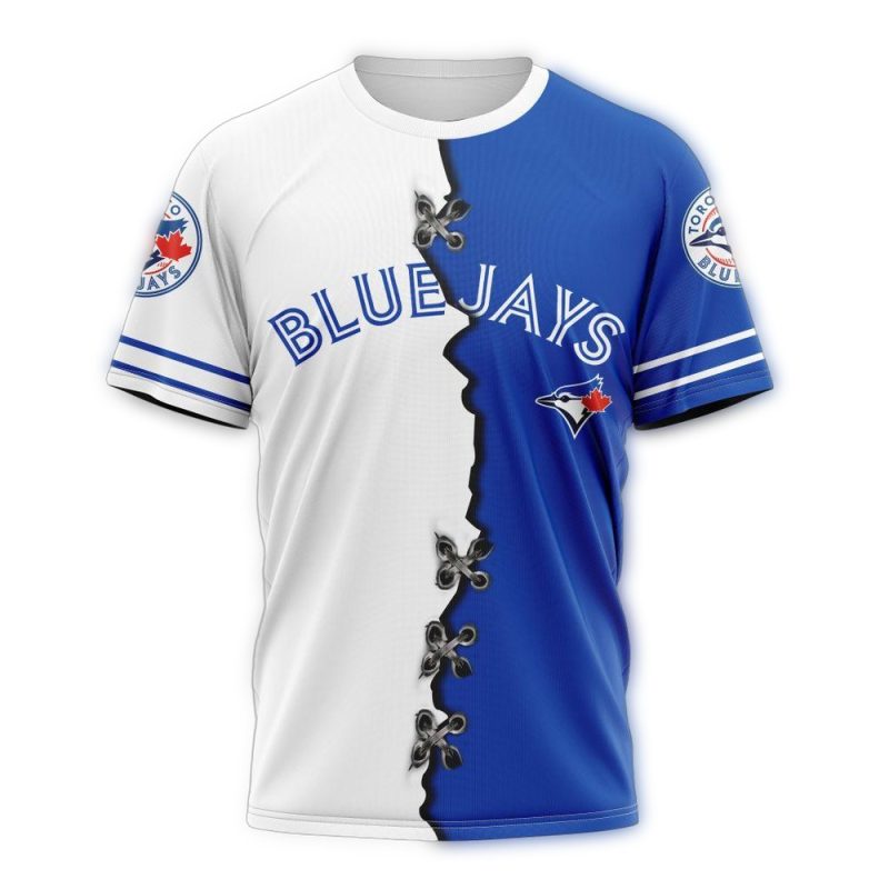 Personalized Toronto Blue Jays Mix Jersey AOP T Shirt 1