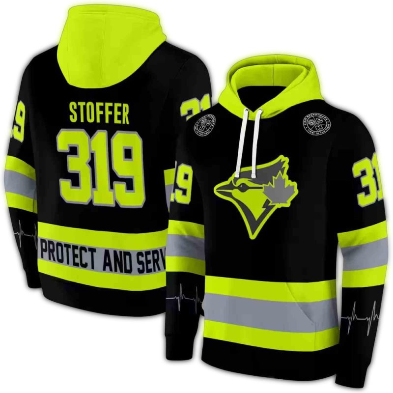 Personalized Toronto Blue Jays Safety Motif AOP Hoodie 1