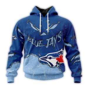 Custom Toronto Blue Jays Jack-O'-Lantern Halloween Hoodie For Fans