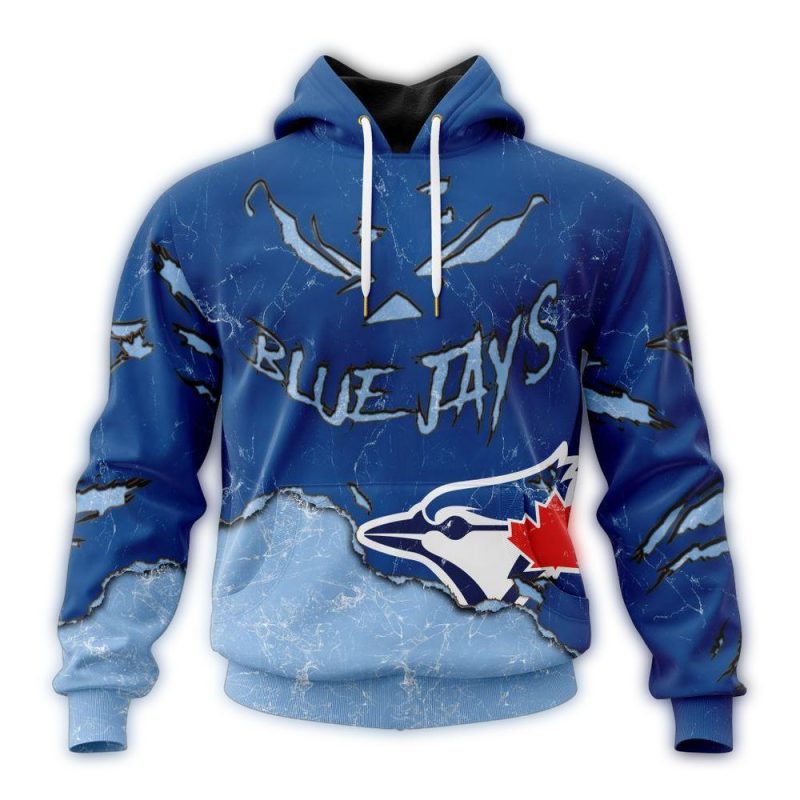 Personalized Toronto Blue Jays Special Jack O Lantern Halloween AOP Hoodie 1