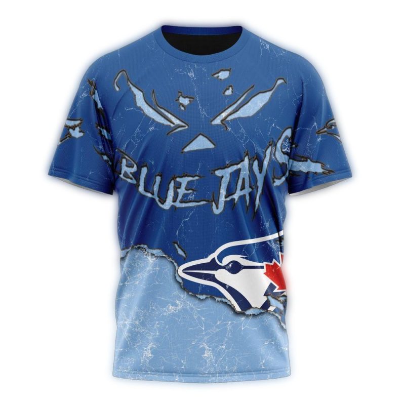 Personalized Toronto Blue Jays Special Jack O Lantern Halloween AOP T Shirt 1