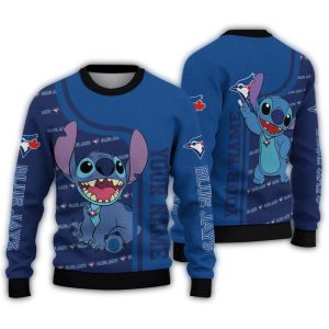 Personalized Toronto Blue Jays Stitch Ugly Sweater