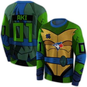 Personalized Toronto Blue Jays Superhero Armor All Over Print Sweatshirt
