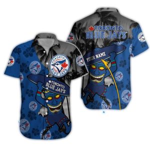 Personalized Toronto Blue Jays Tiki Surf Hawaiian Shirt For Beach Lovers