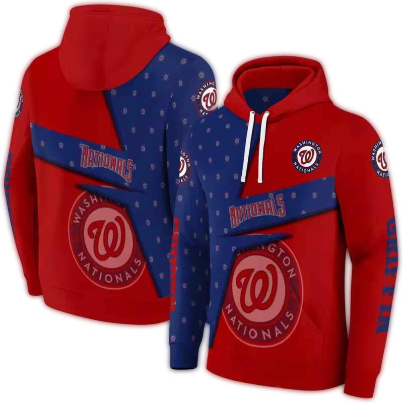 Personalized Washington Nationals Abstract Shape All over Print Hoodie 1