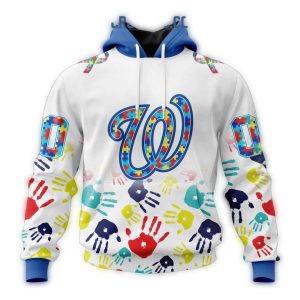 Personalized Washington Nationals Autism Awareness All-Over Print Hoodie