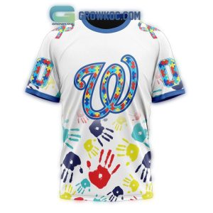 Custom Washington Nationals Autism Awareness All-Over Print T-Shirt