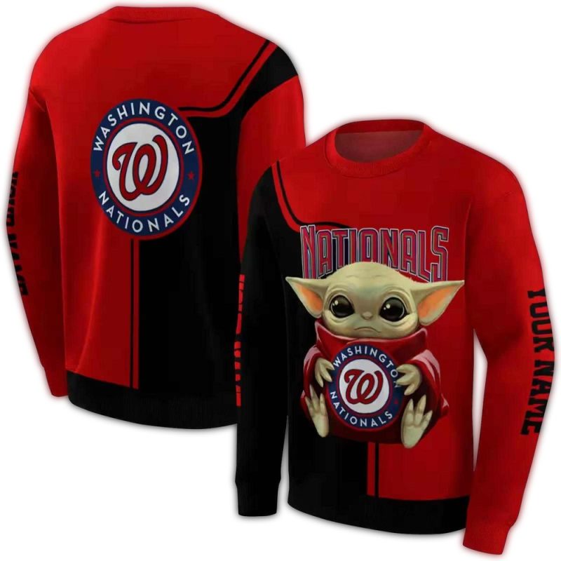 Personalized Washington Nationals Baby Yoda AOP Hoodie 1