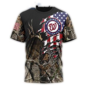 Personalized Washington Nationals Camo Realtree Hunting T-Shirt