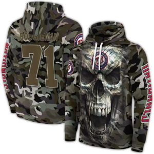 Custom Washington Nationals Camo Skull All-Over Print Hoodie For Fans