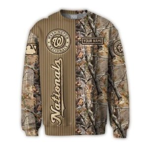 Personalized Washington Nationals Camouflage Sweatshirt For Fans