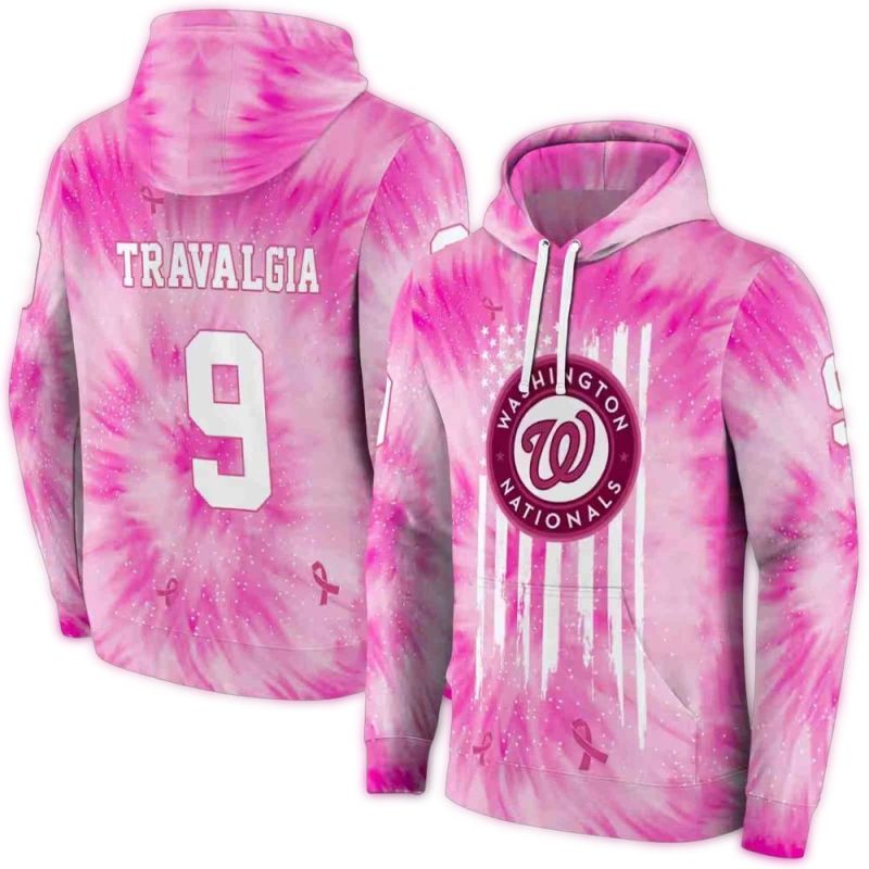 Personalized Washington Nationals Cancer Support Pink All over Print Hoodie 1