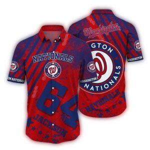 Personalized Washington Nationals Distressed Star Hawaiian Shirt For Fans