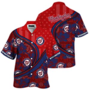 Personalized Floral Washington Nationals Hawaiian Shirt For Fans