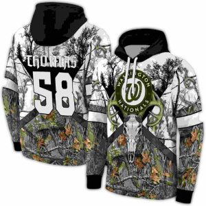 Custom Washington Nationals Forest Silhouette All-Over Print Hoodie