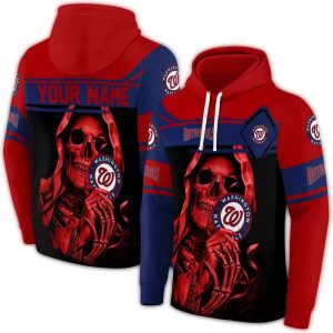 Custom Washington Nationals Grim Reaper All-Over Print Hoodie For Fans
