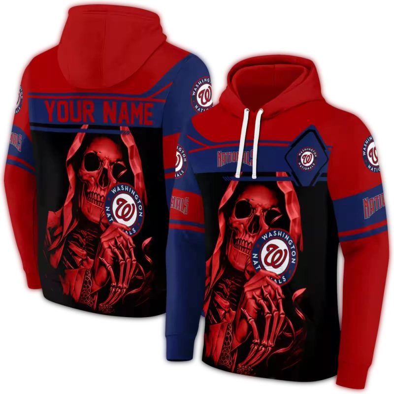 Personalized Washington Nationals Grim Reaper All over Print Hoodie 1
