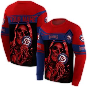 Personalized Washington Nationals Grim Reaper All-Over Print Hoodie