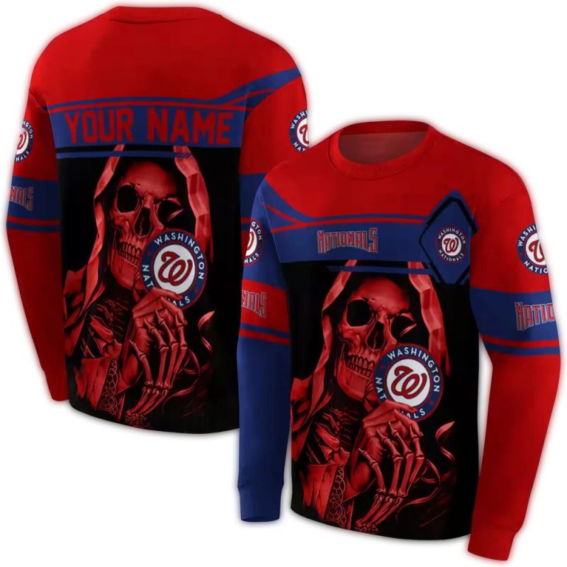Personalized Washington Nationals Grim Reaper All over Print Sweatshirt 1