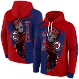 Custom Washington Nationals Groot All-Over Print Hoodie For Fans
