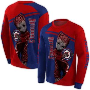 Personalized Washington Nationals Groot All-Over Print Hoodie For Fans