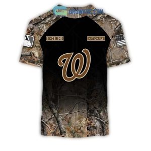 Custom Washington Nationals Camouflage All-Over Print T-Shirt