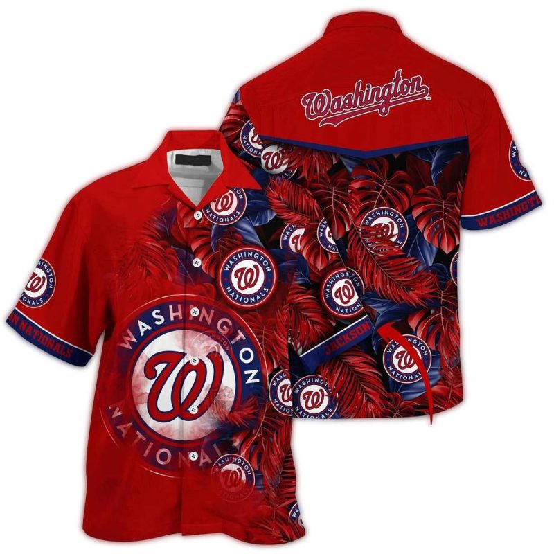 Personalized Washington Nationals Leafs Hawaiian Shirt 1
