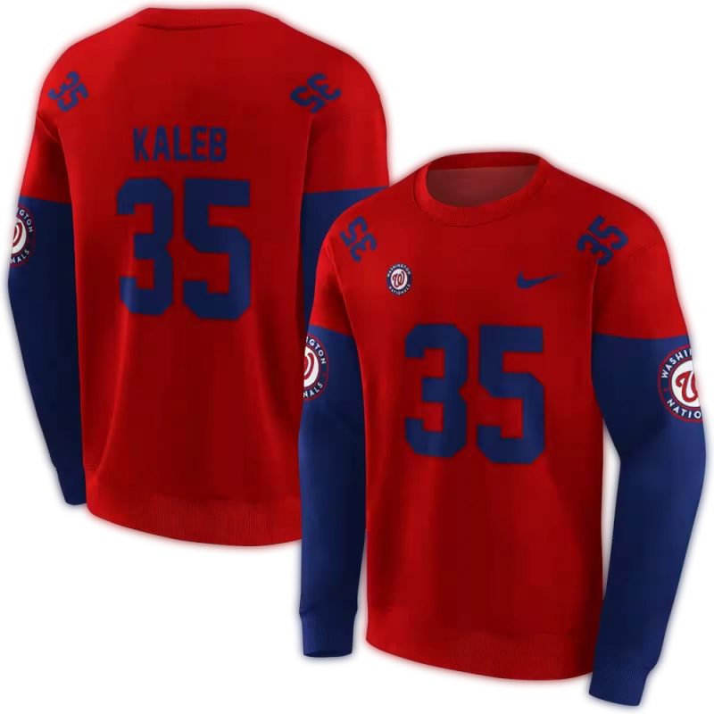 Personalized Washington Nationals Minimal All over Print Sweatshirt 1