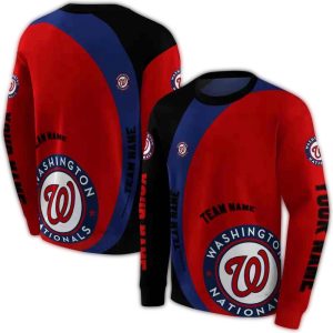 Custom Washington Nationals Minimalist All-Over Print Sweatshirt