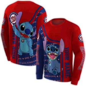 Custom Washington Nationals All-Over Print Sweatshirt For Fans