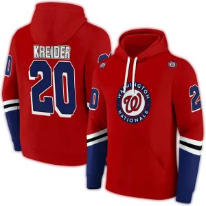 Custom Washington Nationals Striped Hoodie - All Over Print Design