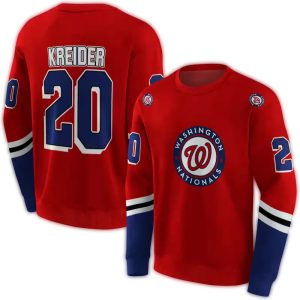 Custom Washington Nationals Striped Print Sweatshirt For Fans