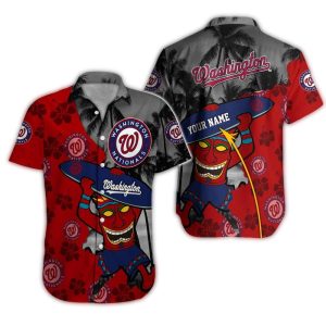 Custom Washington Nationals Tiki Surf Hawaiian Shirt For Fans