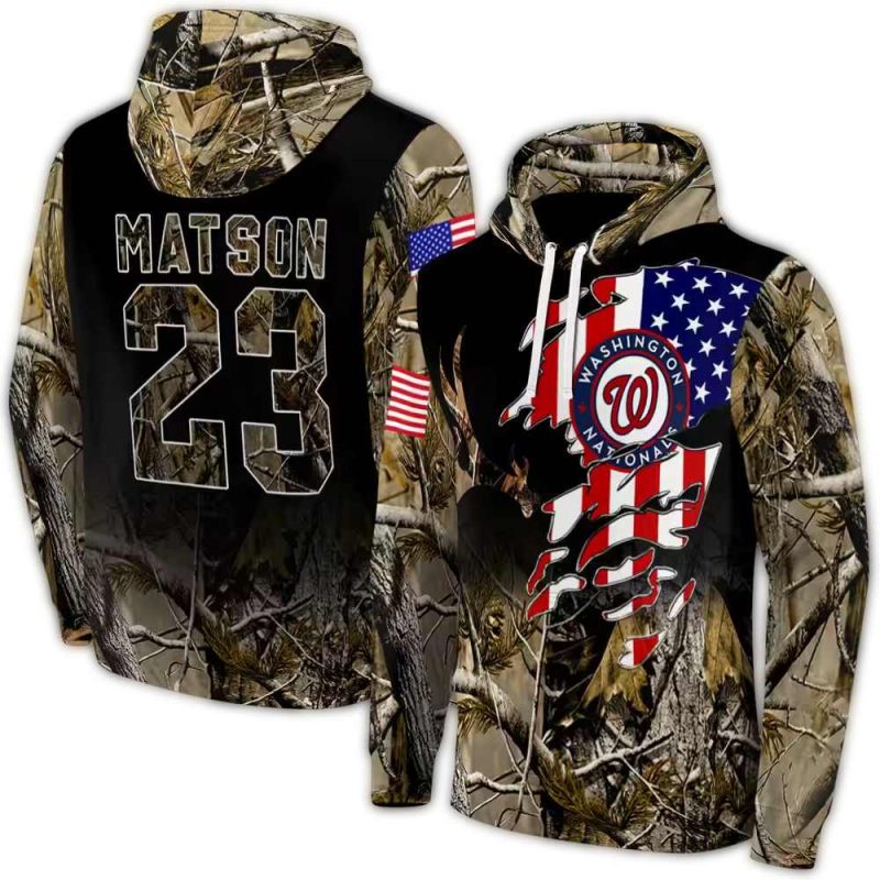 Personalized Washington Nationals Tree Camo All over Print Hoodie 1