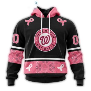 Personalized Washington Nationals Pink Breast Cancer Awareness Hoodie