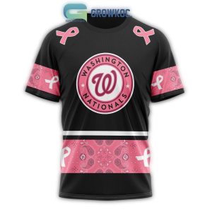Custom Washington Nationals We Wear Pink Breast Cancer Awareness T-Shirt