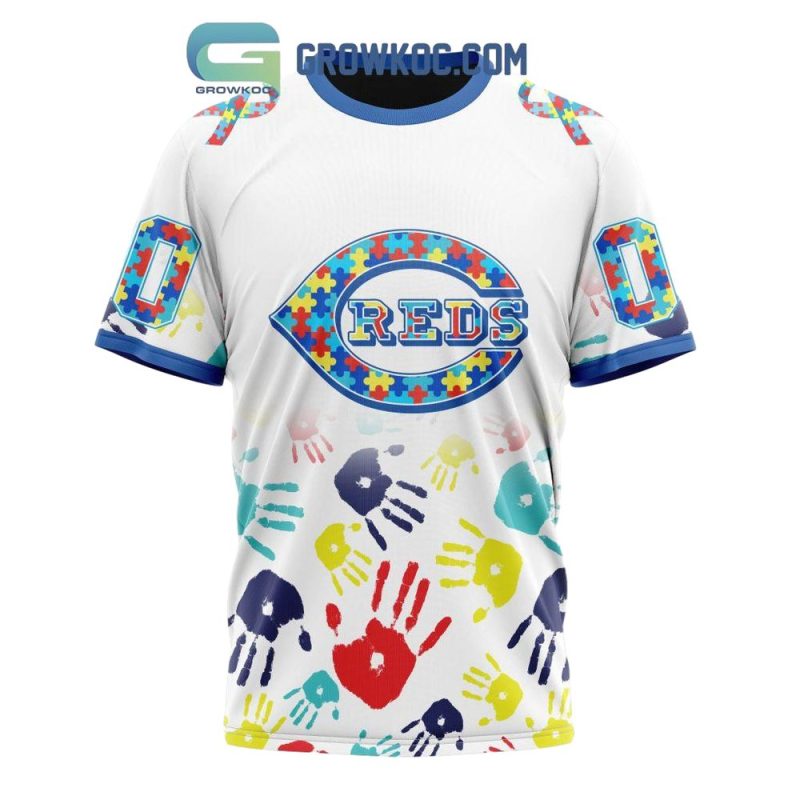Personalized Autism Awareness Cincinnati Reds All-Over Print T-Shirt