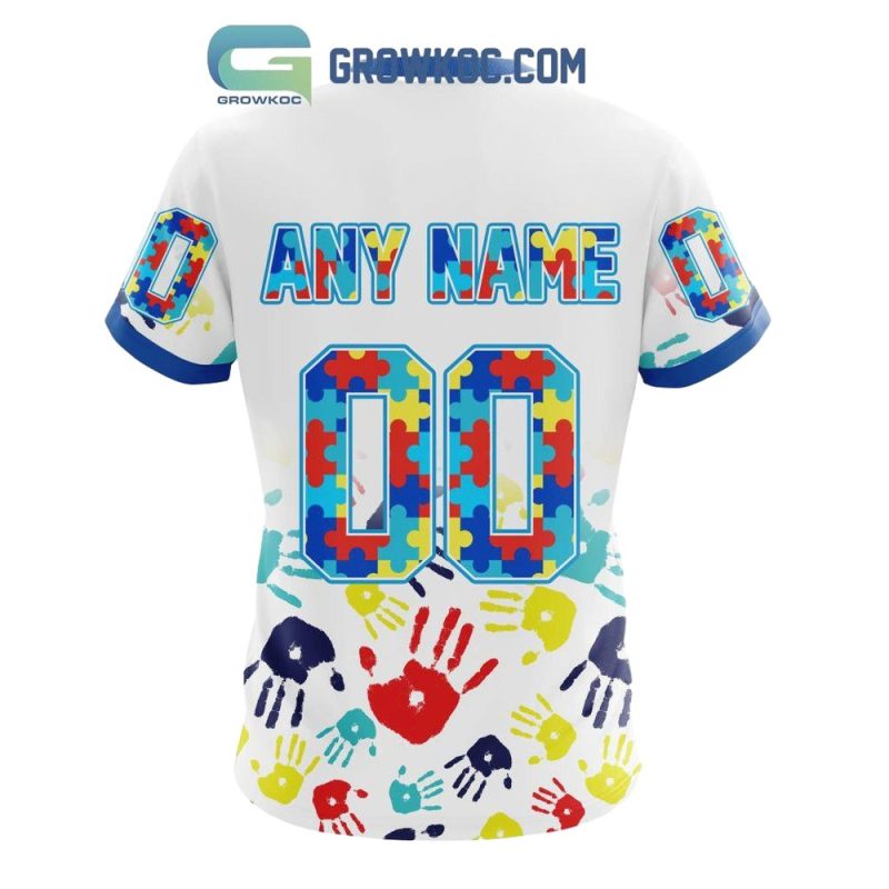 Personalized Autism Awareness Cincinnati Reds All-Over Print T-Shirt - Image 2