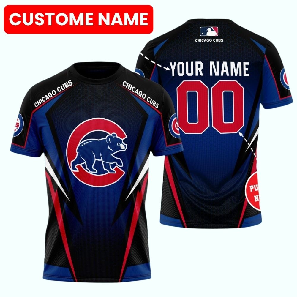 Personalized and Number Chicago Cubs In My Heart 3D T Shirt 1