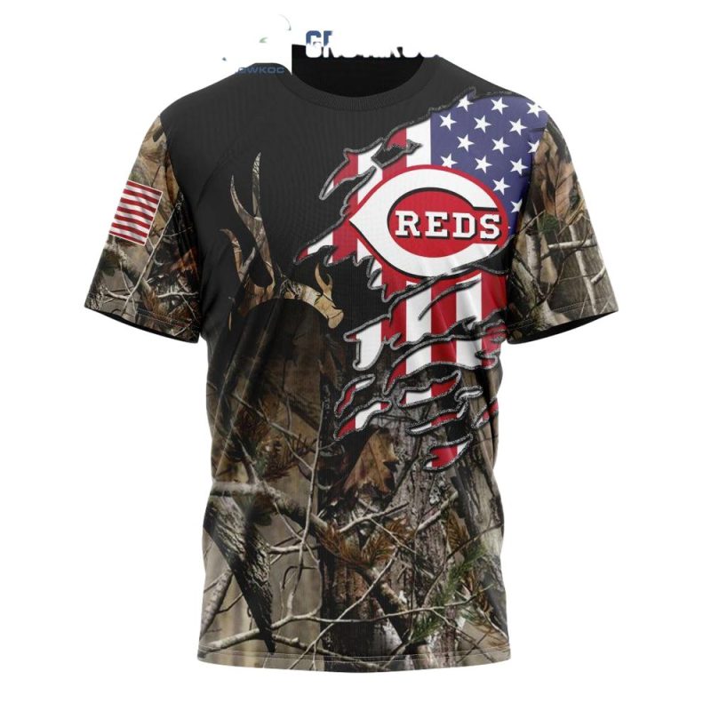 Personalized Cincinnati Reds Camo Realtree All-Over Print T-Shirt