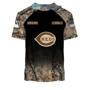 Custom Cincinnati Reds Camouflage All Over Print T-Shirt for Fans