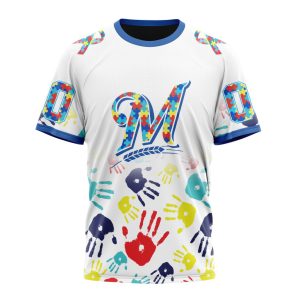 Personalized Milwaukee Brewers Autism Awareness All-Over Print T-Shirt