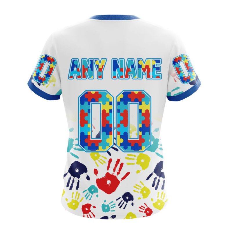Personalized Milwaukee Brewers Autism Awareness All-Over Print T-Shirt - Image 2