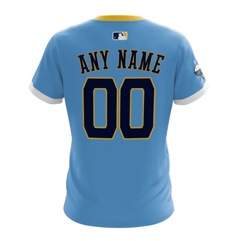 Custom Milwaukee Brewers Brew Crew All-Over Print T-Shirt for Fans - Image 2